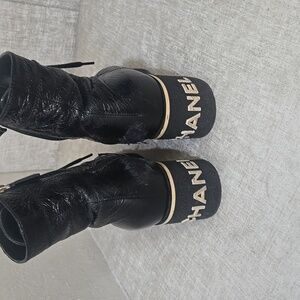 ChanelBlack Leather Women's Boots